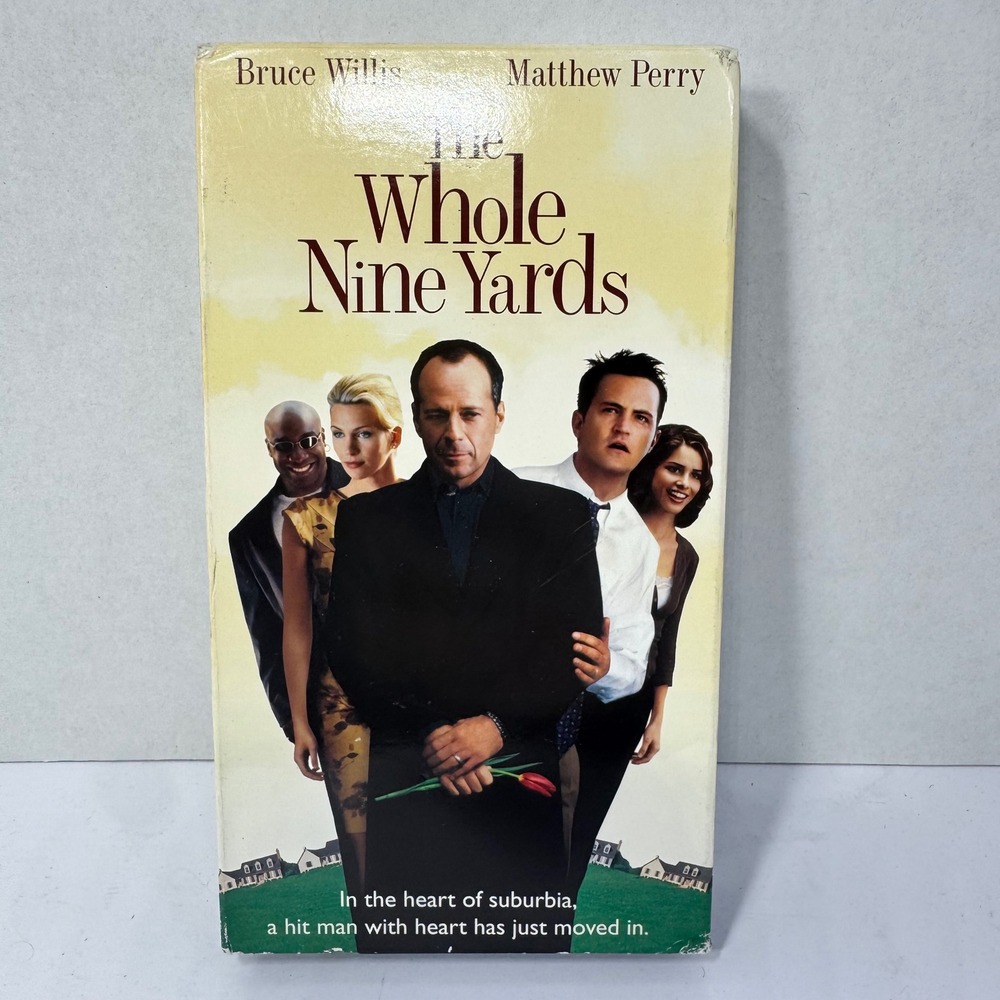 The Whole Nine Yards VHS 2000 Bruce Willis Matthew Perry Comedy Movie Vintage